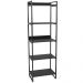 Estante Multiuso 5 Prateleiras Escritório Estilo Industrial Form C01 187x60 cm Preto Onix - Lyam Decor