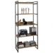 Estante Multiuso 5 Prateleiras Escritório Estilo Industrial Form C01 187x80 cm Carvalho - Lyam Decor