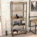 Estante Multiuso 5 Prateleiras Escritório Estilo Industrial Form C01 187x80 cm Carvalho - Lyam Decor