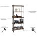 Estante Multiuso 5 Prateleiras Escritório Estilo Industrial Form C01 187x80 cm Nogal - Lyam Decor
