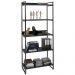 Estante Multiuso 5 Prateleiras Escritório Estilo Industrial Form C01 187x80 cm Preto Onix - Lyam Decor