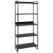 Estante Multiuso 5 Prateleiras Escritório Estilo Industrial Form C01 187x80 cm Preto Onix - Lyam Decor