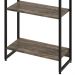 Estante Multiuso Escritório Industrial 04 Prateleiras Areta 145x60cm C01 Carvalho Dark - Lyam Decor