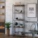Estante Multiuso Escritório Industrial 05 Prateleiras Areta 186x60cm C01 Carvalho Dark - Lyam Decor