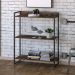 Estante Multiuso Escritório Industrial 3 Prateleiras Areta 104x80cm C01 Carvalho Dark - Lyam Decor