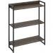 Estante Multiuso Escritório Industrial 3 Prateleiras Areta 104x80cm C01 Carvalho Dark - Lyam Decor