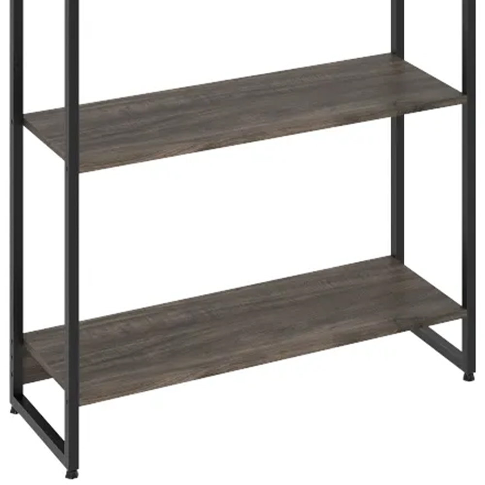Estante Multiuso Escritório Industrial 3 Prateleiras Areta 104x80cm C01 Carvalho Dark - Lyam Decor
