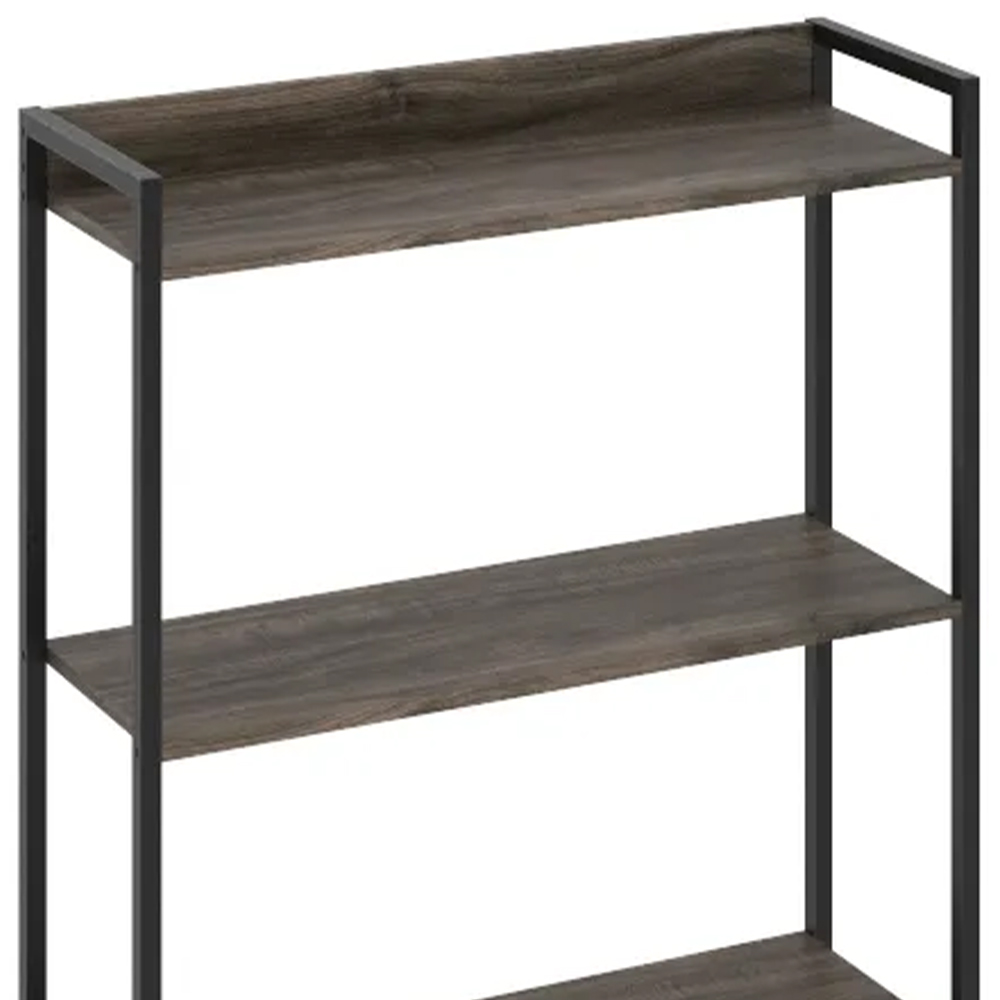 Estante Multiuso Escritório Industrial 3 Prateleiras Areta 104x80cm C01 Carvalho Dark - Lyam Decor