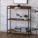 Estante Multiuso Para Escritório Industrial 03 Prateleiras Areta 104x80cm C01 Nogal - Lyam Decor