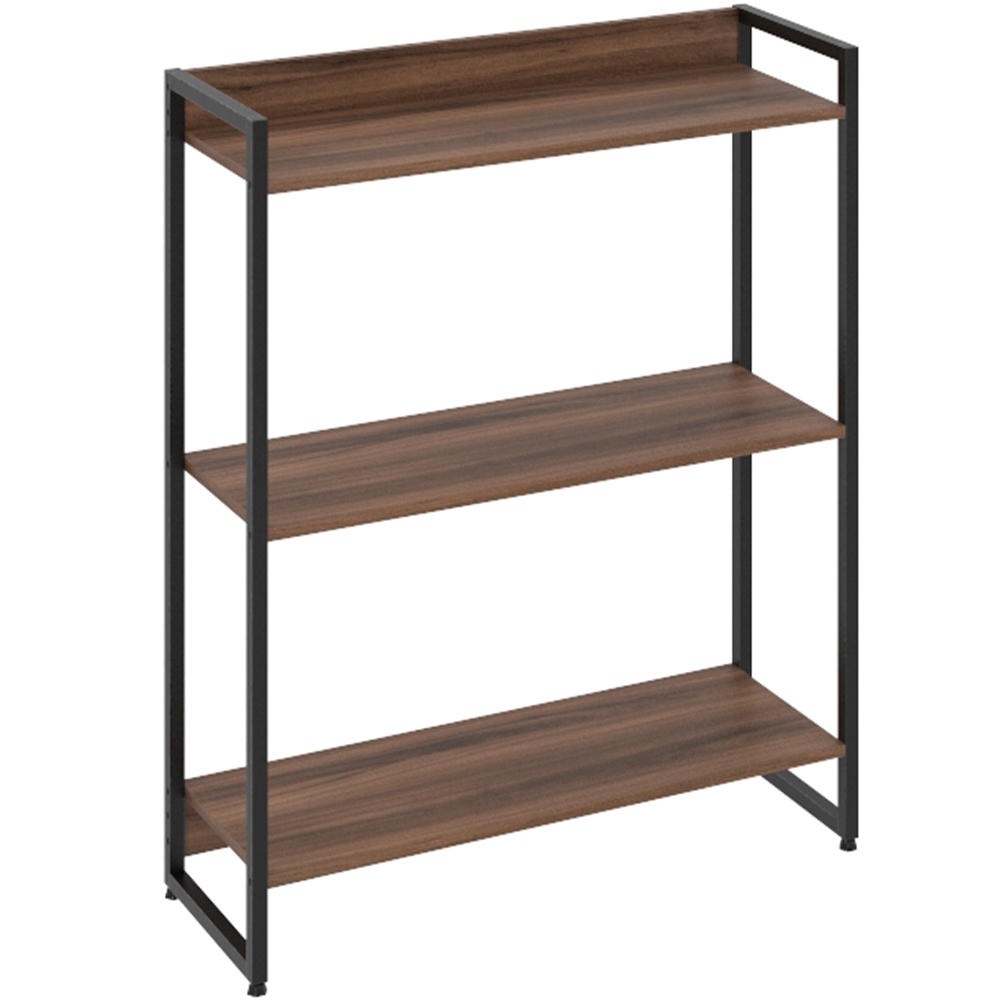 Estante Multiuso Para Escritório Industrial 03 Prateleiras Areta 104x80cm C01 Nogal - Lyam Decor