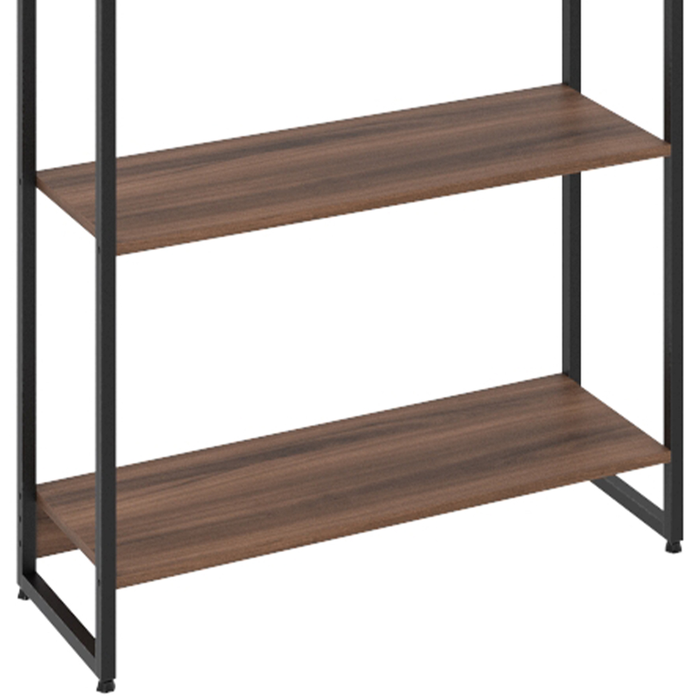 Estante Multiuso Para Escritório Industrial 03 Prateleiras Areta 104x80cm C01 Nogal - Lyam Decor