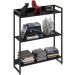 Estante Multiuso Para Escritório Industrial 03 Prateleiras Areta 104x80cm C01 Onix - Lyam Decor