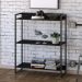 Estante Multiuso Para Escritório Industrial 03 Prateleiras Areta 104x80cm C01 Onix - Lyam Decor