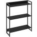 Estante Multiuso Para Escritório Industrial 03 Prateleiras Areta 104x80cm C01 Onix - Lyam Decor