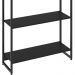 Estante Multiuso Para Escritório Industrial 03 Prateleiras Areta 104x80cm C01 Onix - Lyam Decor