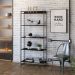 Estante Multiuso Para Escritório Industrial 05 Prateleiras Areta 186x80cm C01 Onix - Lyam Decor