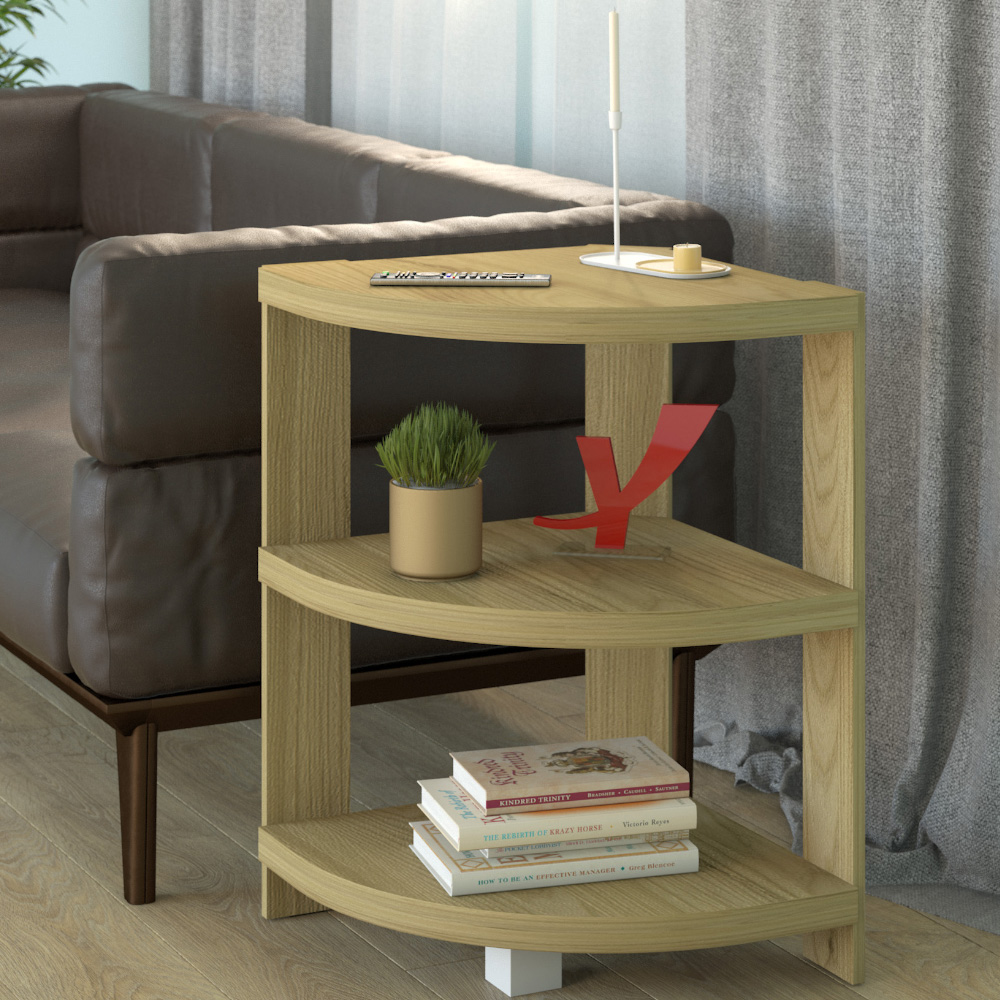 Estante Multiuso com 03 Prateleiras Wind A02 72x49 Olmo - Lyam Decor