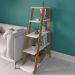 Estante Multiuso com 05 Prateleiras Star A02 134x82 Freijó Branco - Lyam Decor