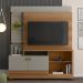 Estante Painel Para TV 50 Pol 160cm River L05 Amêndoa Titânio - Lyam Decor