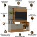 Estante Painel Para TV 50 Pol 160cm River L05 Amêndoa Titânio - Lyam Decor
