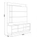Estante Painel Para TV 60 Pol 180cm Paradise L05 Nature Off White - Lyam Decor