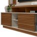 Estante Painel Para TV 60 Pol Com LED 200cm Bacchi L05 Jatobá Off White - Lyam Decor