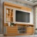 Estante Painel Para TV 60 Pol Com LED 200cm Bacchi L05 Nature Off White - Lyam Decor