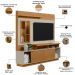 Estante Painel Para TV 60 Pol Com LED 200cm Bacchi L05 Nature Off White - Lyam Decor