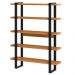 Estante Para Escritório 5 Prateleiras Prime Industrial 175x135cm D03 Freijó Preto Fosco - Lyam Decor