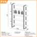 Estante Para Escritório 5 Prateleiras Prime Industrial 175x135cm D03 Freijó Preto Fosco - Lyam Decor