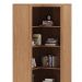 Estante de Canto Para Escritório E Home Office 4 Prateleiras Brandon 171x68 T01 Amêndoa - Lyam Decor