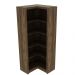 Estante de Canto Para Escritório E Home Office 4 Prateleiras Brandon 171x68cm T01 Nogal - Lyam Decor