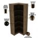 Estante de Canto Para Escritório E Home Office 4 Prateleiras Brandon 171x68cm T01 Nogal - Lyam Decor