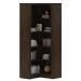 Estante de Canto Para Escritório Home Office 4 Prateleiras Brandon 171x68cm T01 Rústico - Lyam Decor