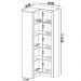 Estante de Canto Para Escritório Home Office 4 Prateleiras Brandon 171x68cm T01 Rústico - Lyam Decor