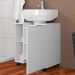 Gabinete de Coluna Para Banheiro 01 Porta com Rodízios Pequin B02 Branco - Lyam Decor