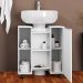Gabinete de Coluna Para Banheiro 01 Porta com Rodízios Pequin B02 Branco - Lyam Decor