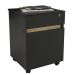 Gaveteiro Office Los Angeles Com Chave E Pasta Suspensa 02 Gavetas P01 Preto Carvalho - Lyam Decor