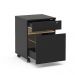 Gaveteiro Office Los Angeles Com Chave E Pasta Suspensa 02 Gavetas P01 Preto Carvalho - Lyam Decor