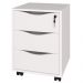 Gaveteiro Para Escritório Office com Rodízios 03 Gavetas Face A02 Branco - Lyam Decor
