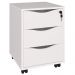 Gaveteiro Para Escritório Office com Rodízios 03 Gavetas Face A02 Branco - Lyam Decor