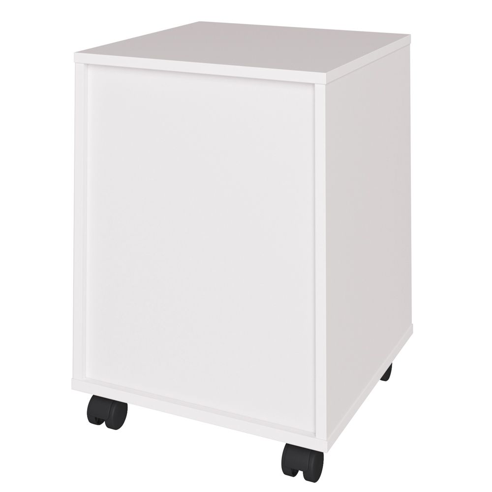 Gaveteiro Para Escritório Office com Rodízios 03 Gavetas Face A02 Branco - Lyam Decor