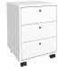 Gaveteiro Para Escritório Office com Rodízios 03 Gavetas New A02 Branco - Lyam Decor