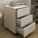 Gaveteiro Para Escritório Office com Rodízios 03 Gavetas New A02 Branco - Lyam Decor