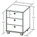 Gaveteiro Para Escritório Office com Rodízios 03 Gavetas New A02 Branco - Lyam Decor