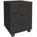 Gaveteiro Para Escritório Office com Rodízios 03 Gavetas New A02 Preto - Lyam Decor