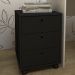 Gaveteiro Para Escritório Office com Rodízios 03 Gavetas New A02 Preto - Lyam Decor