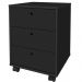 Gaveteiro Para Escritório Office com Rodízios 03 Gavetas New A02 Preto - Lyam Decor