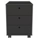 Gaveteiro Para Escritório Office com Rodízios 03 Gavetas New A02 Preto - Lyam Decor