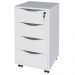 Gaveteiro Para Escritório Office com Rodízios 04 Gavetas Bit A02 Branco - Lyam Decor
